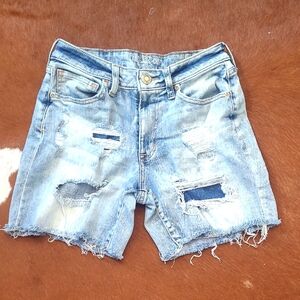 Distressed Denim Shorts